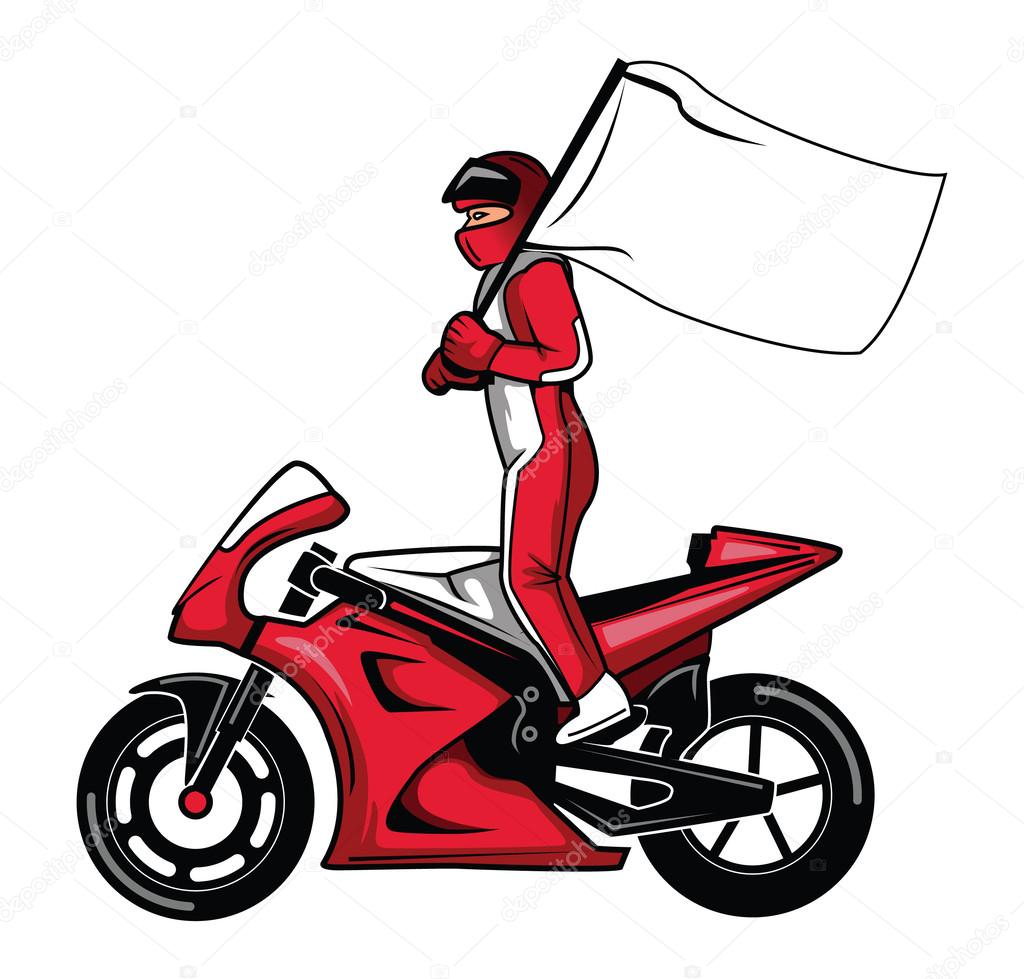 Vetor de ilustração de design de moto de corrida de moto esportiva