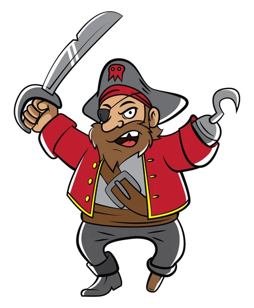 Pirate mascotte — Stockvector