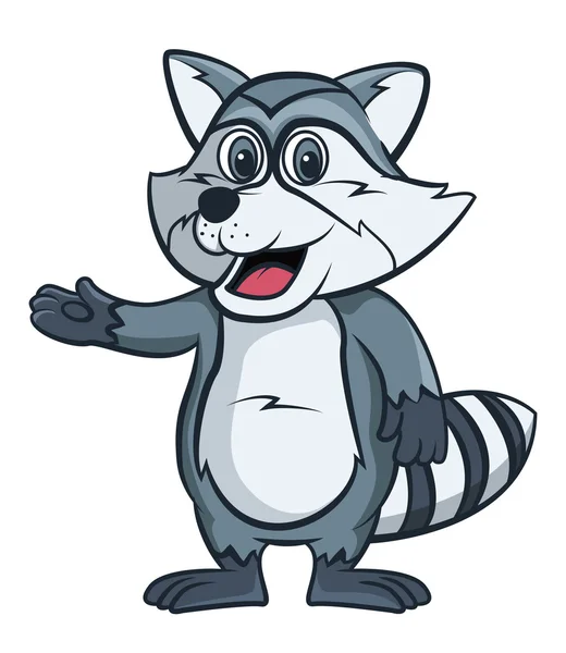 Cute Raccoon — Stock Vector