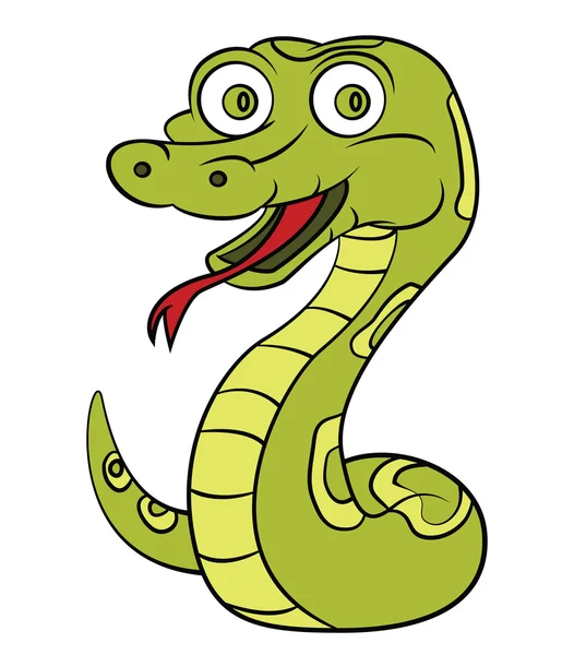 緑のヘビ — ストックベクタ