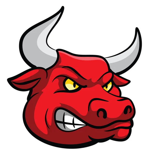 Bull hoofd mascotte — Stockvector