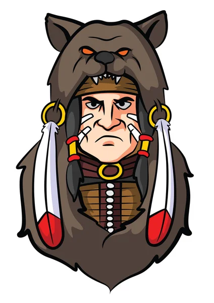 Maskotka Indian Apache — Wektor stockowy