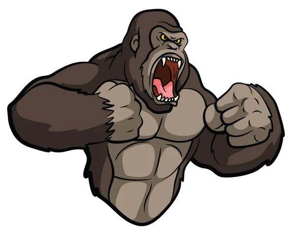 Mascotte di gorilla Vettoriali Stock Royalty Free