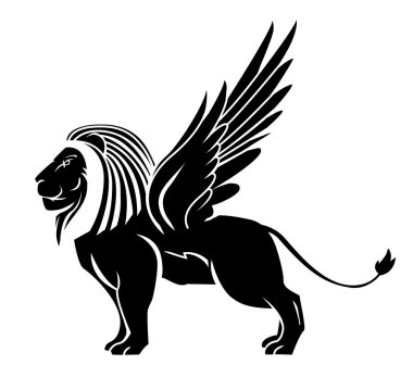 Lion wing tattoo clipart