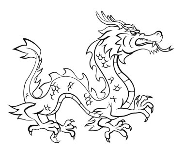 ejderha vektör çizim