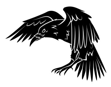 Raven Vector Illustration clipart