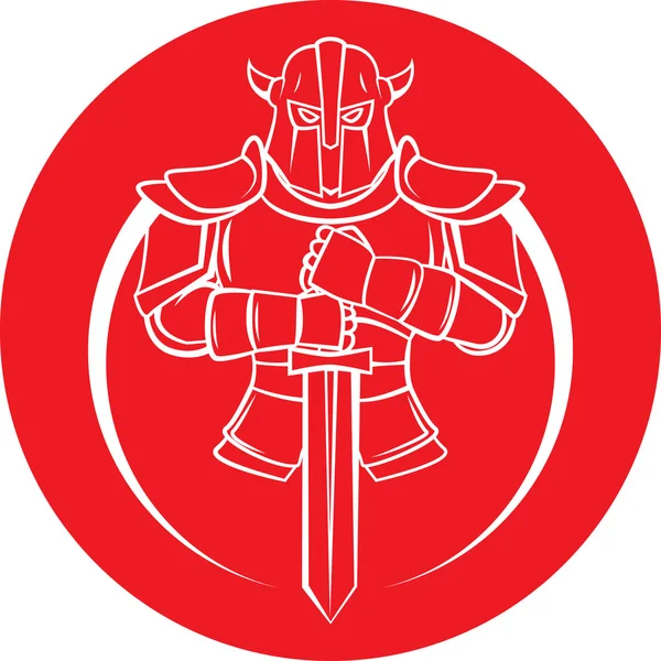 Knight Warrior — Stock Vector