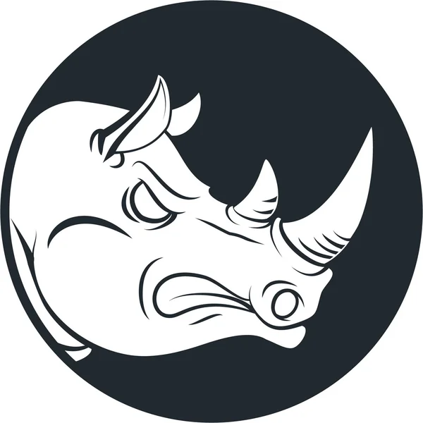 Noshörning tatuering — Stock vektor