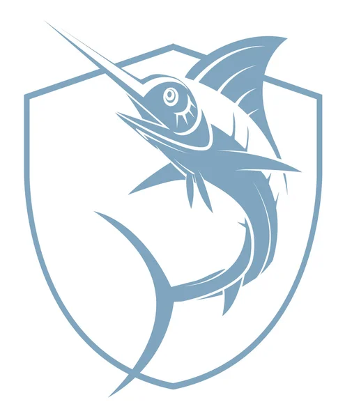 Marlin Fish Tattoo — Stock Vector