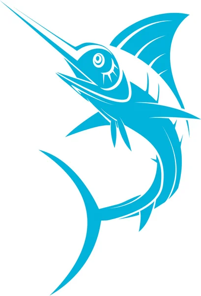 Marlin tatuering — Stock vektor