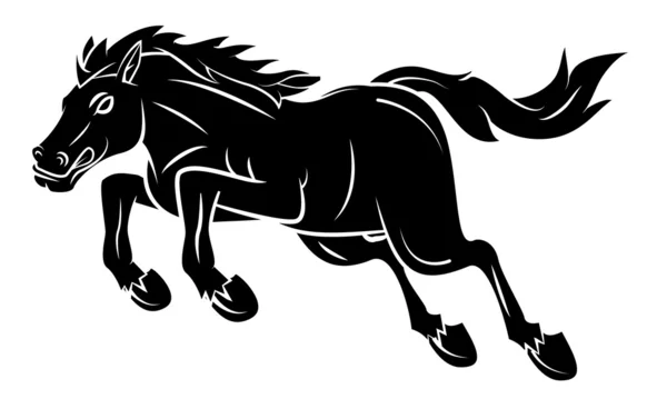 Tatuaje de caballo — Vector de stock