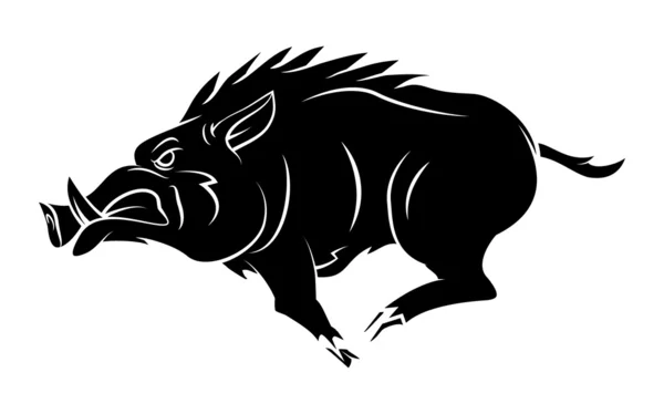 Wild Boar Tattoo Mascot — Stock Vector