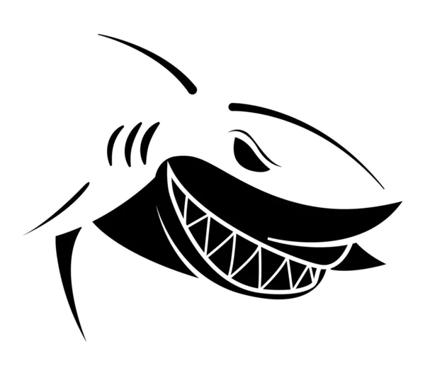 Köpekbalığı vektör çizim — Stok Vektör