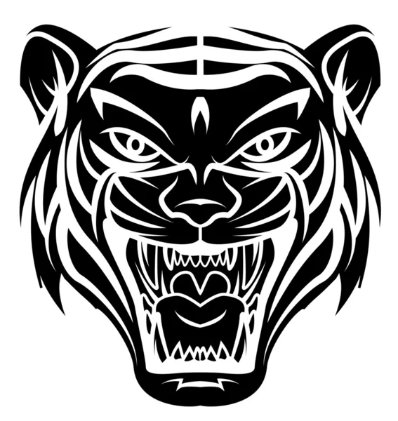 Тигр голову татуювання — стоковий вектор