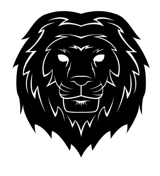 Lion Head Tattoo Illustration — Stock Vector