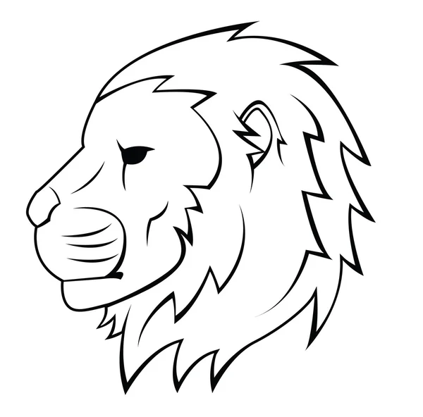 Lion Head Tattoo Illustration — Stock Vector