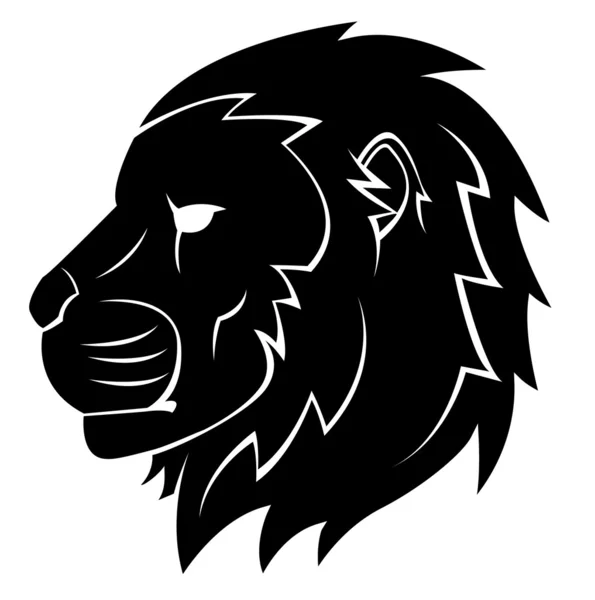 Illustration de tatouage tête de lion — Image vectorielle