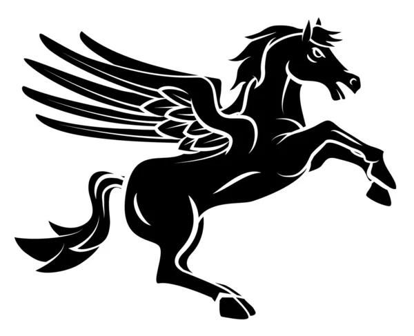 Tatuaje de ala de caballo — Vector de stock