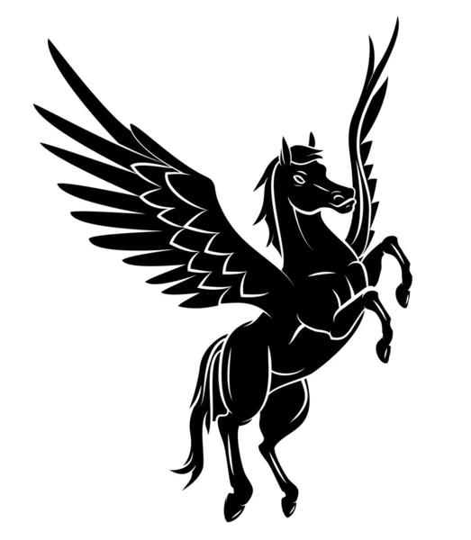 Tatuaje de ala de caballo — Vector de stock