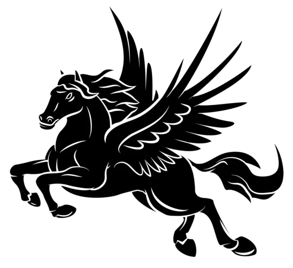 Tatuaje de ala de caballo — Vector de stock