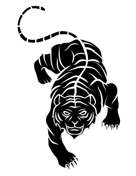 Tatuaje de tigre — Vector de stock