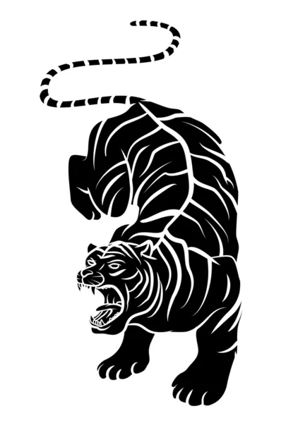 Tiger tatuering — Stock vektor