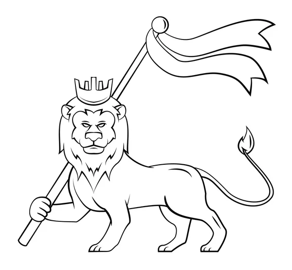 Drapeau du lion — Image vectorielle