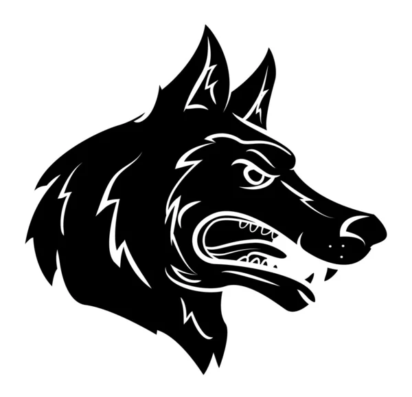 Lobo mascota — Vector de stock