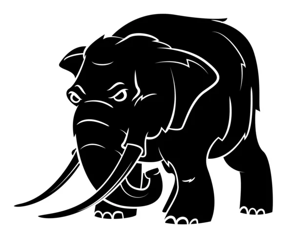 Olifant kofferbak — Stockvector