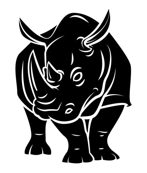 Tatouage Rhinocéros — Image vectorielle