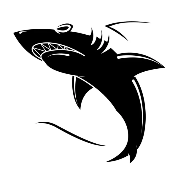 Tatuaje de tiburón — Vector de stock