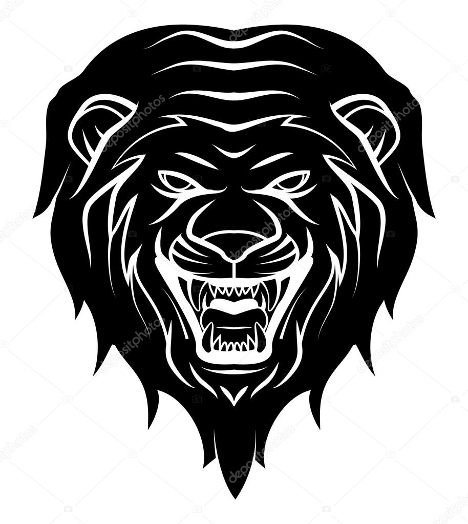 Lion Head Tattoo Stock Vector by ©funwayillustration 59132129