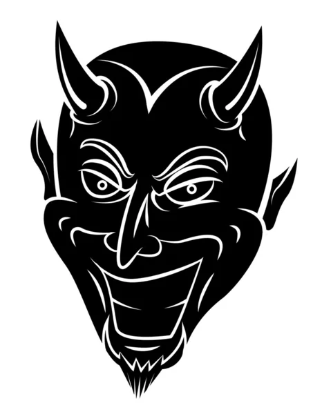 Illustrazione vettoriale Devil Head Warrior — Vettoriale Stock