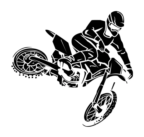 Moto cross rider — Image vectorielle