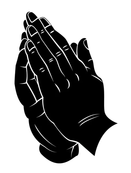 Mano de oración — Vector de stock