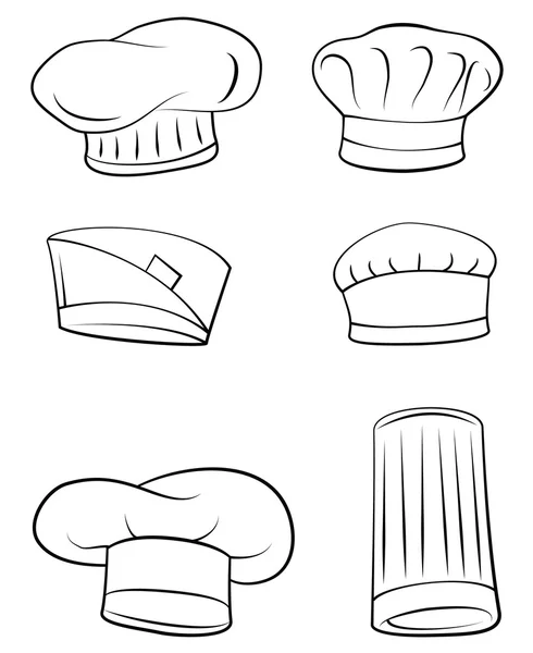 Chef Hat Set Collection — Stock Vector