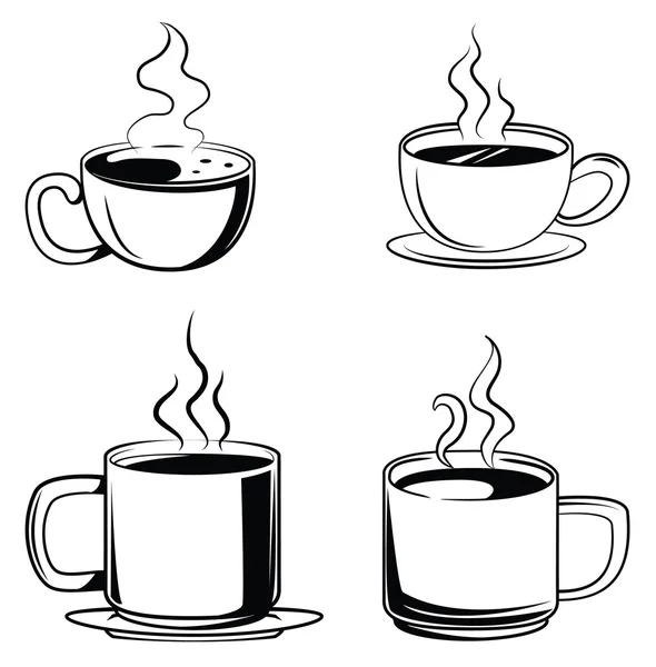 Colección Set de símbolos de café — Vector de stock