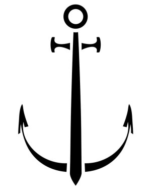 Çapa siyah silüeti