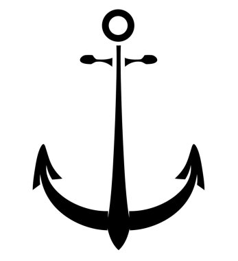 Çapa siyah silüeti