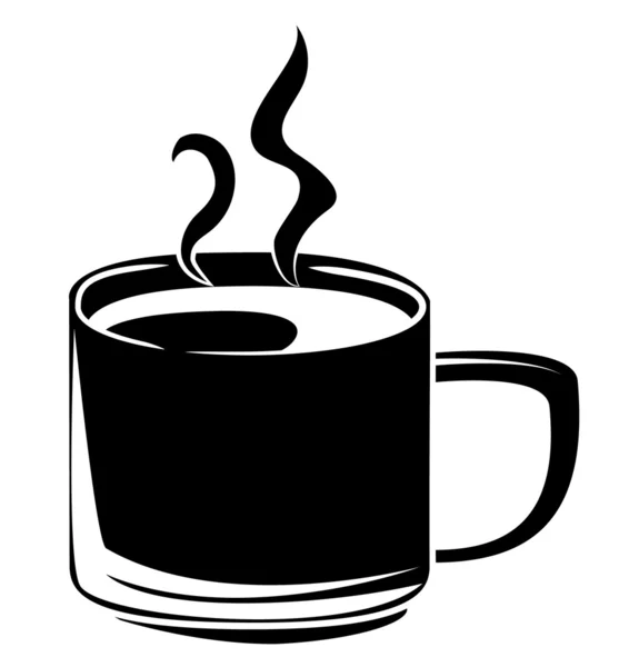 Sziluettjét fekete kávé — Stock Vector
