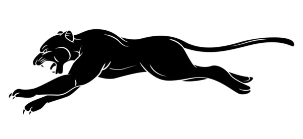 Siyah Panter silüeti — Stok Vektör