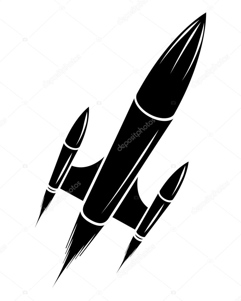 depositphotos_61098883 stock illustration black silhouette of rocket launch