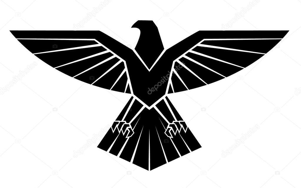 Black Silhoutte Of Eagle Symbol