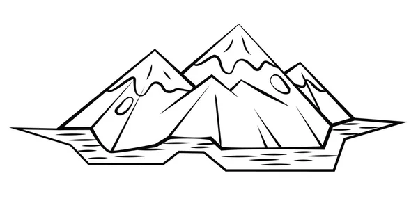 Símbolo de montaña — Vector de stock