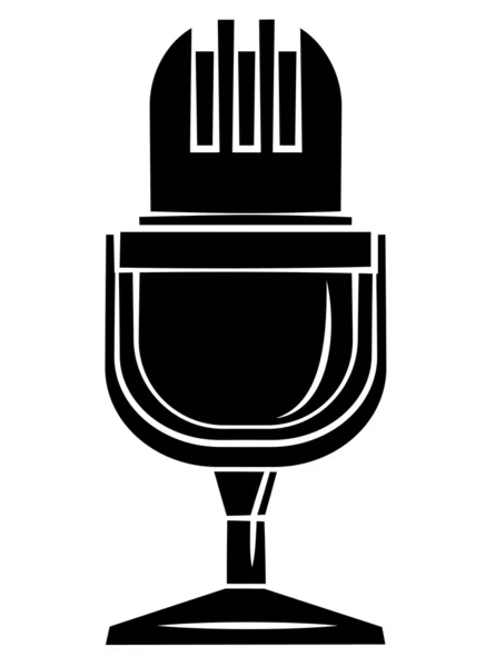 Illustrazione del microfono — Vettoriale Stock