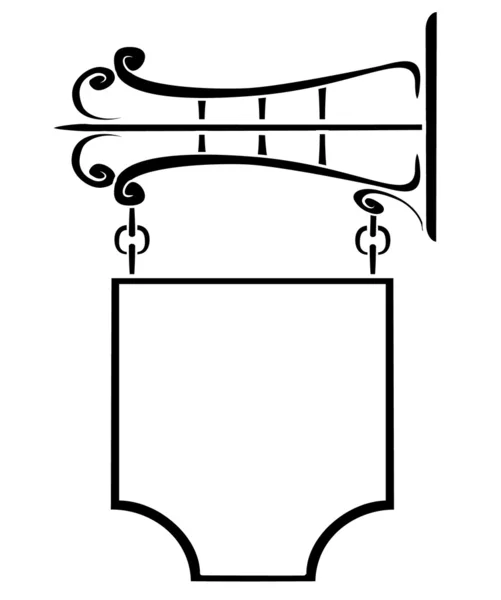 Черный силуэт: классическая вывеска магазина — стоковый вектор