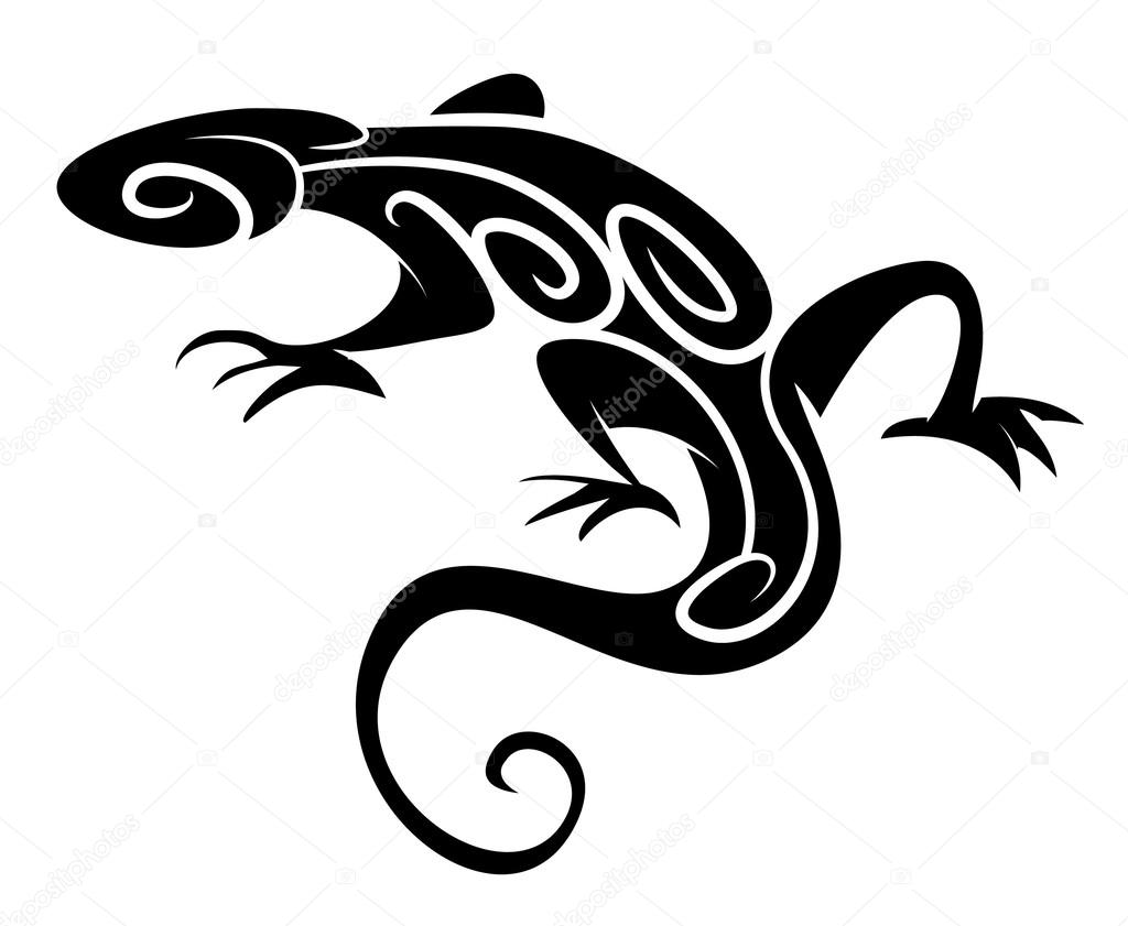Black Silhouette Lizard Tribal Tattoo Vector Image By C Funwayillustration Vector Stock Black Silhouette Lizard Tribal Tattoo Vector Image By C Funwayillustration Vector Stock