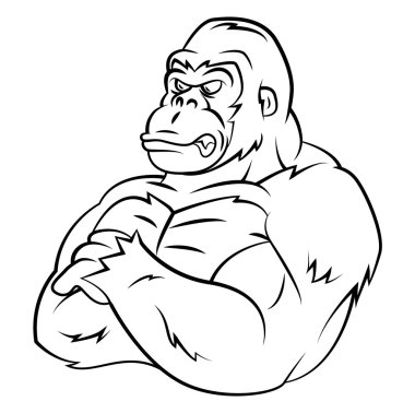 Goril güçlü maskot