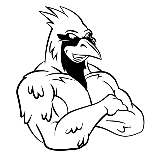 Cardenal pájaro mascota — Vector de stock
