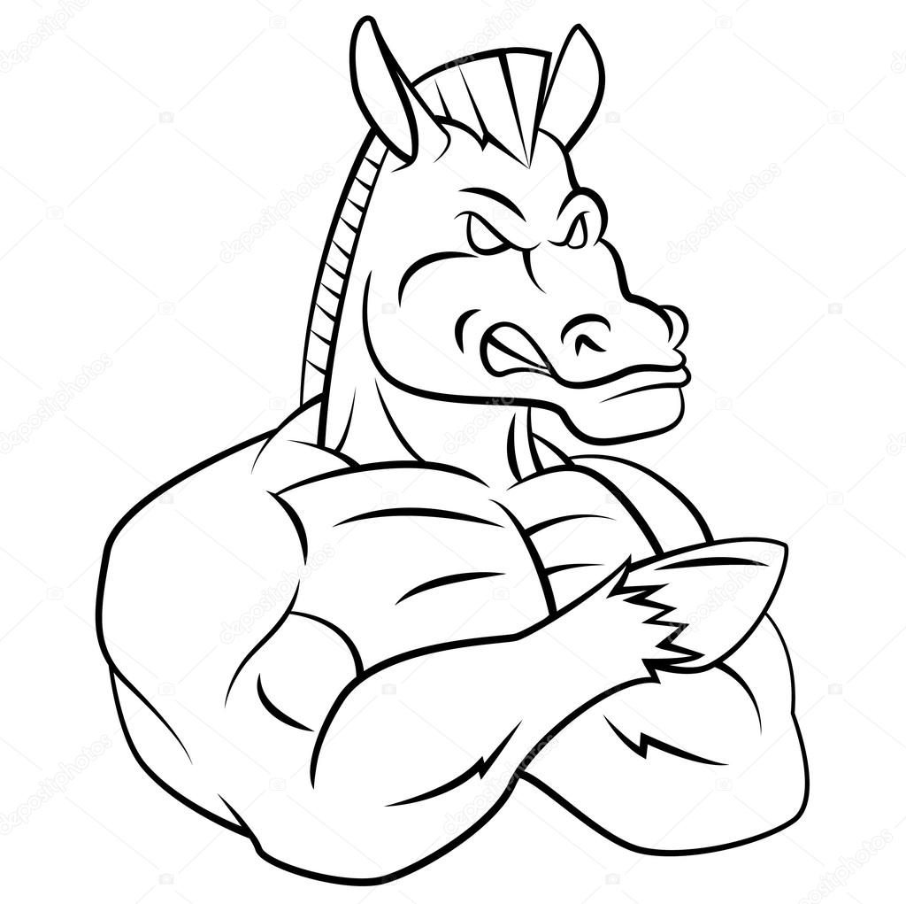 Horse Strong Mascot